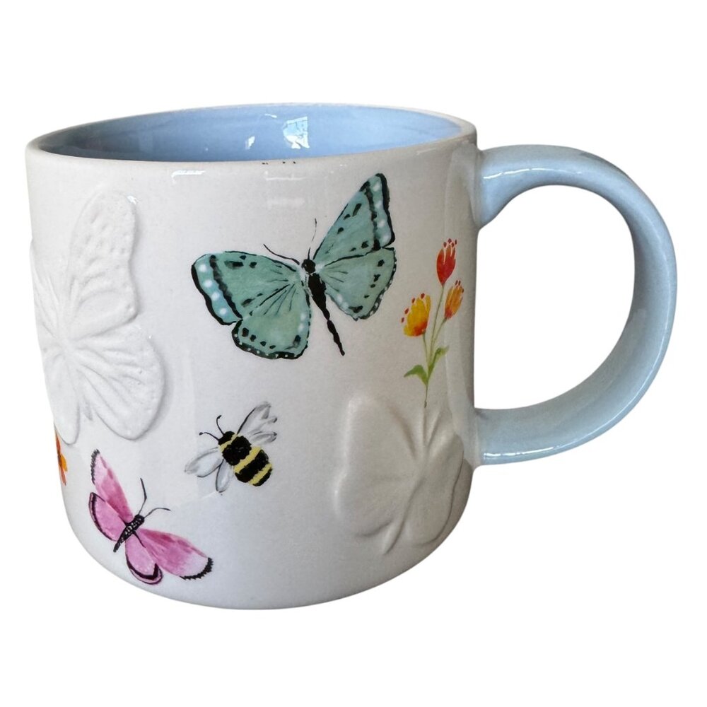 Bluebirdandwillow CO UK Stoneware 3D Mug Butterflies Floral Spring Gift Easter